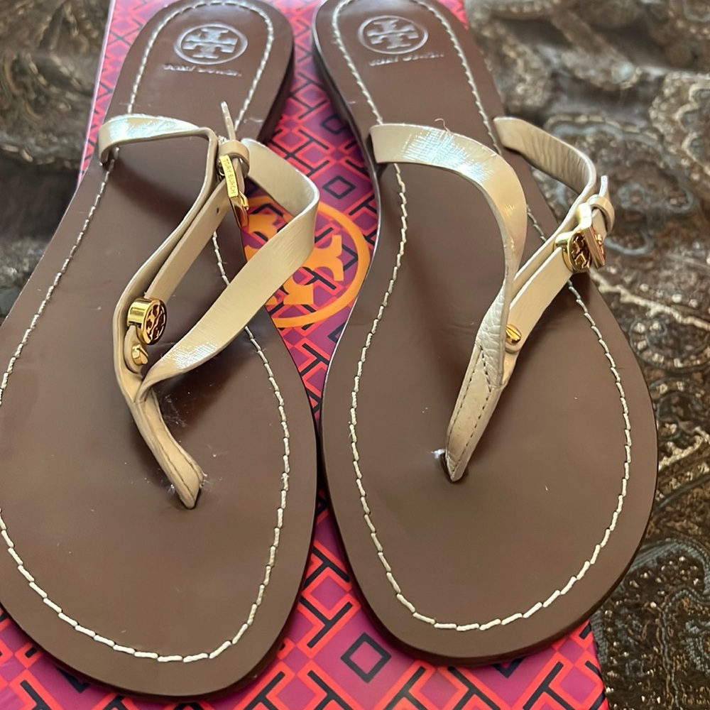 Tory Burch Camelia Pink Monogram Flat